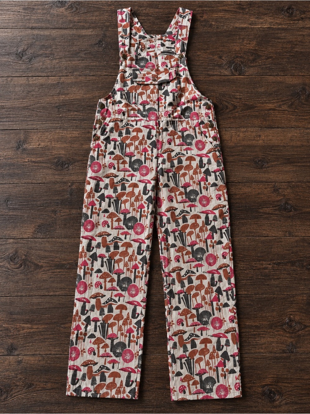 NWT Rhea Mushroom print overalls Size Medium